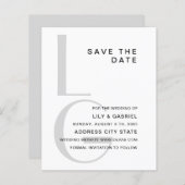 Monogram. Eenvoudige typografie bruiloft Opslaan D (Voorkant / Achterkant)