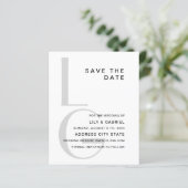 Monogram. Eenvoudige typografie bruiloft Opslaan D (Staand voorkant)