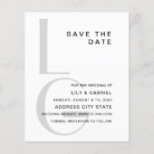 Monogram. Eenvoudige typografie bruiloft Opslaan D (Voorkant)