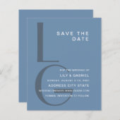 Monogram. Eenvoudige typografie bruiloft Opslaan D (Voorkant / Achterkant)