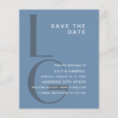 Monogram. Eenvoudige typografie bruiloft Opslaan D (Voorkant)