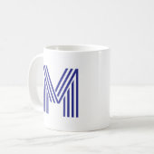Monogram Eerste Letter Eenvoudig Minimaal Modern Koffiemok (Voorkant links)