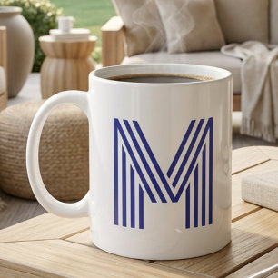 Monogram Eerste Letter Eenvoudig Minimaal Modern Koffiemok
