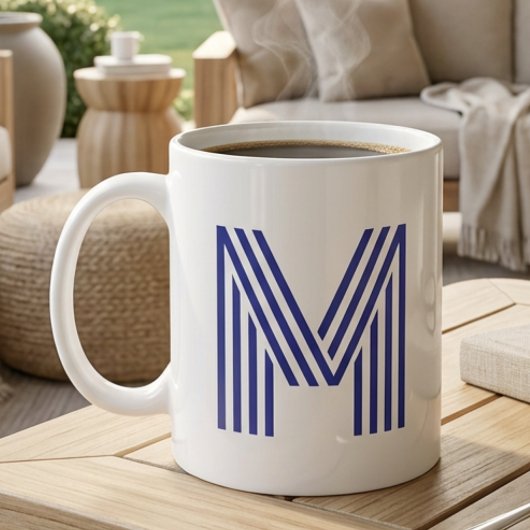 Monogram Eerste Letter Eenvoudig Minimaal Modern Koffiemok