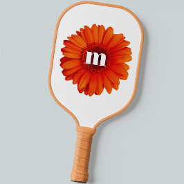 Monogram Eerste Letter Gerbera Madelief Pickleball Paddle