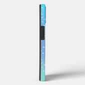 Monogram Eerste Letter Naam Blauw Groen Glitter Om Case-Mate iPhone Case (Achterkant / Rechts)