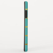 Monogram Eerste Letter Naam Teal Blauw Goud Folie Case-Mate iPhone Case (Achterkant/rechts)