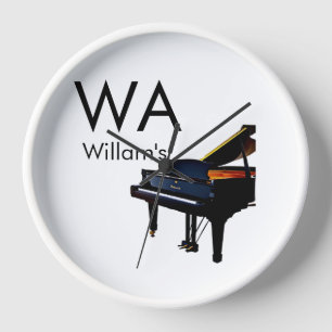 Monogram eerste letter naam tekst piano muziek