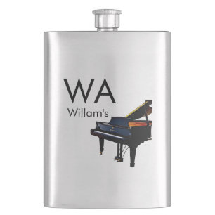 Monogram eerste letter naam tekst piano muziek flacon