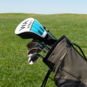 Monogram eerste letter naam tekst piano muziek golfheadcover (Insitu)