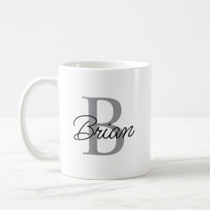 Monogram Eerste Letter Namen Mok, Op Maat Gemaakte Koffiemok