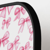 Monogram Eerste Letter Roze Strik Coquette Estheti Pickleball Paddle (Links Detail)