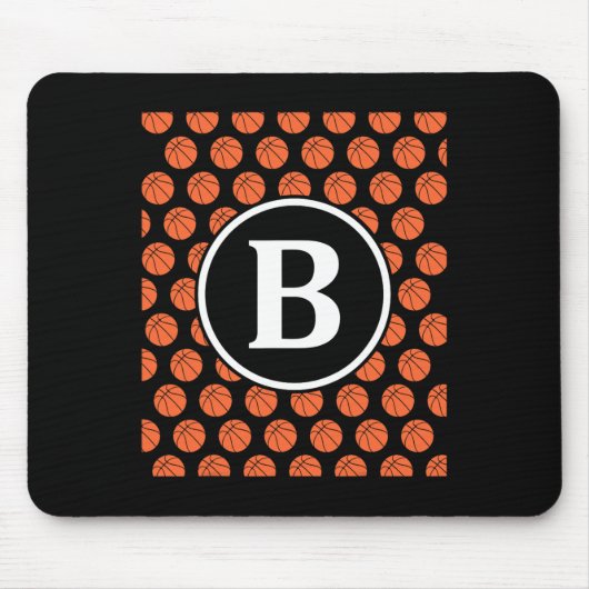 Monogram Eerste Letter Van De Naam Letter B Sketll Muismat (Voorkant)
