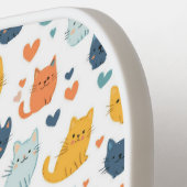 Monogram Eerste Letter Whimsical Cats Kittens Kat Pickleball Paddle (Links Detail)