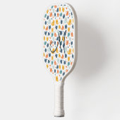 Monogram Eerste Letter Whimsical Cats Kittens Kat Pickleball Paddle (Links)