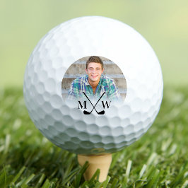 Monogram Eerste Letters Foto Golfballen