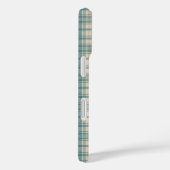Monogram Eerste Letters Groen Blauw Beige Schotlan Case-Mate iPhone Case (Achterkant / Rechts)
