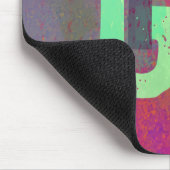Monogram Eerste Letters Grunge Funky Paars Groen K Muismat (Hoek)