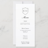 Monogram Eerste Letters Modern Minimalistisch Trou (Voorkant)