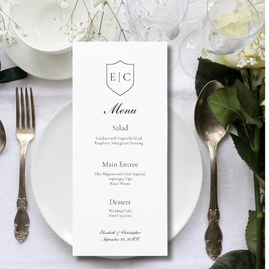 Monogram Eerste Letters Modern Minimalistisch Trou