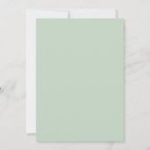 Monogram Eerste Letters Modern Mint Pistache Trouw Kaart (Achterkant)