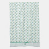 Monogram Eerste Letters Naam Eucalyptus Groene Pla Theedoek (Verticaal)