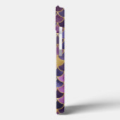 Monogram Eerste Letters Paars Goud Zeemeermin Schu Case-Mate iPhone Case (Achterkant / Links)