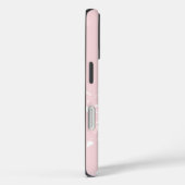 Monogram Eerste Letters Poeder Roze Witte Spatten  Case-Mate iPhone Case (Achterkant / Rechts)