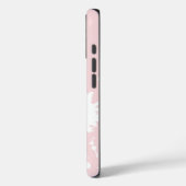 Monogram Eerste Letters Poeder Roze Witte Spatten  Case-Mate iPhone Case (Achterkant / Links)