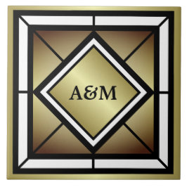 Monogram Eerste Letters Tegeltje