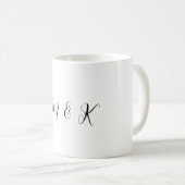Monogram Eerste Letters Trouwcadeau Feest Geschenk Koffiemok (Voorkant rechts)