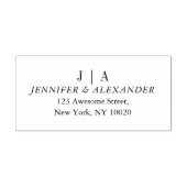 Monogram Eerste Letters Van De Namen Van Het Paar  Rubberstempel (Afrduk)