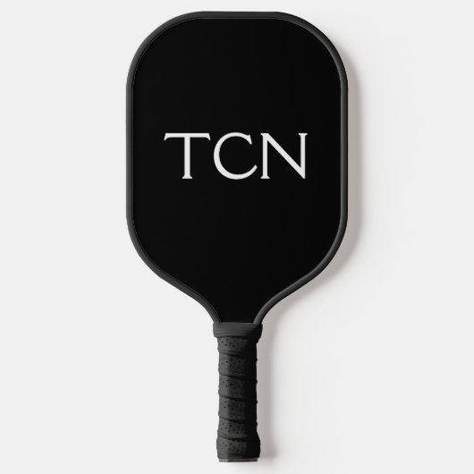 Monogram Eerste Letters Zwart Wit Trend Pickleball Paddle (Voorkant)