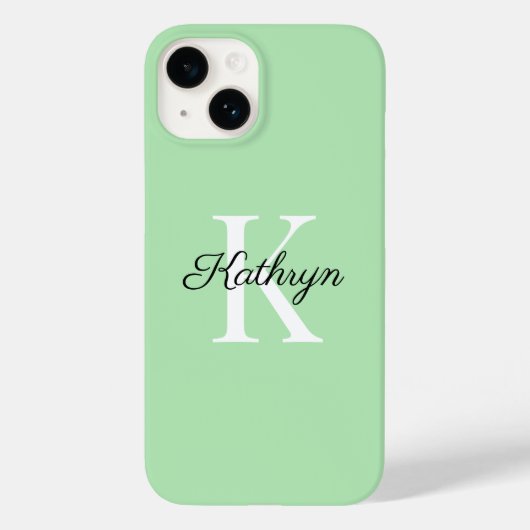 Monogram eerste naam letter hoesje voor iPhone Cas (Achterkant)