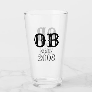 Monogram Eerste Verjaardag est glas