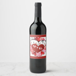 Monogram Eettafel- en drankset met labels Wijn Etiket