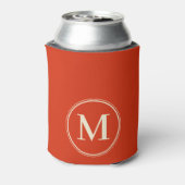 Monogram Effen Bloedsinaasappel Kleur Blikjeskoeler (Blikje Achterkant)