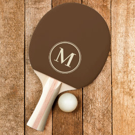 Monogram Effen Diep Bosbruin Kleur Tafeltennisbatje