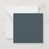 Monogram Effen Donkerblauw Modieus Zakelijk Notitiekaartje (Achterkant)