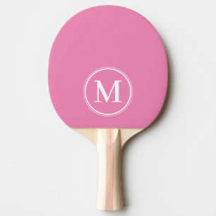Monogram Effen Klassiek Roze Kleur Tafeltennisbatje