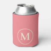 Monogram Effen Mid-Century Perzik Kleur Blikjeskoeler (Blikje Voorkant)
