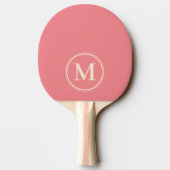 Monogram Effen Perzik Kleur Tafeltennisbatje (Achterkant)