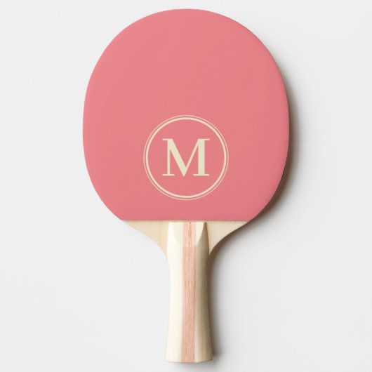 Monogram Effen Perzik Kleur Tafeltennisbatje (Voorkant)