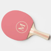 Monogram Effen Perzik Kleur Tafeltennisbatje (Zijkant)