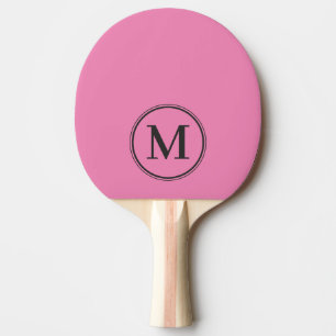 Monogram Effen Roze en Zwarte Kleur Tafeltennisbatje