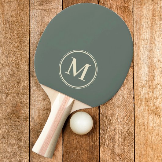 Monogram Effen Warme Grijze Kleur Tafeltennisbatje