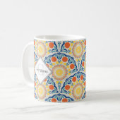 Monogram Egeïsche zomer Sinaasappels en citroenen  Koffiemok (Voorkant links)