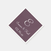 Monogram Eggplant Top Monochrome Napkins Servet (Hoek)