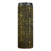 Monogram Egyptische ancient Gold hieroglyphs Thermosbeker (Achterkant)