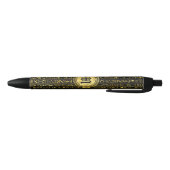 Monogram Egyptische ancient Gold hieroglyphs Zwarte Inkt Pen (Bodem)